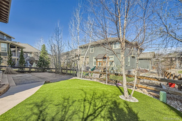 15705 Red Deer Dr, Morrison, CO 80465 - view of yard featuring fence, a playground, and a residential view