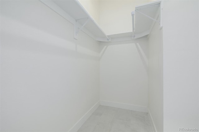 view of walk in closet