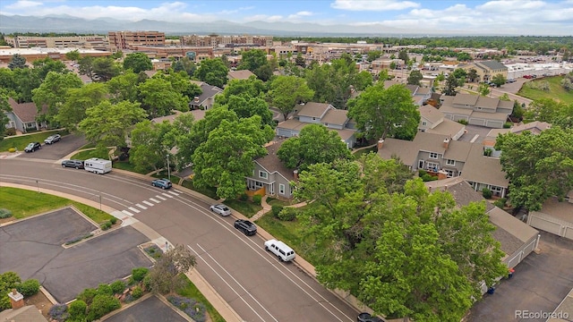 6936 S Knolls Way, Centennial, CO 80122 - aerial view of residential area with a mountain backdrop