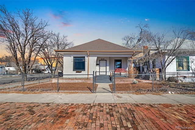 view of front of home with covered porch