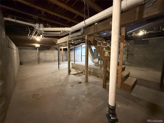 view of basement