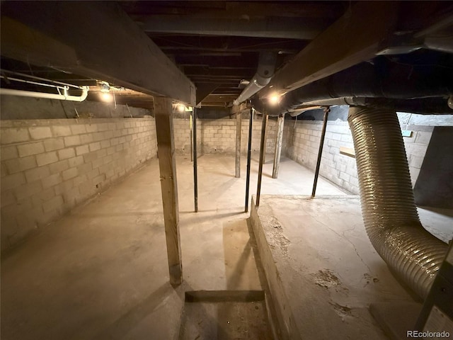 view of basement