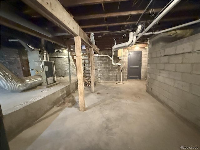 view of basement