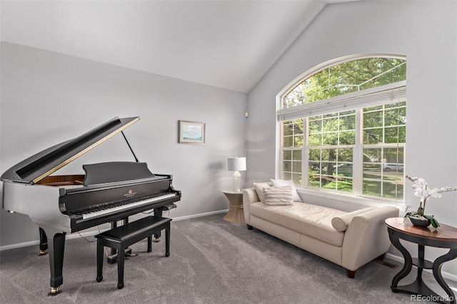 10345 Lions Heart, Lone Tree, CO 80124 - sitting room with carpet floors and lofted ceiling