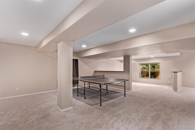 10345 Lions Heart, Lone Tree, CO 80124 - game room featuring carpet floors and recessed lighting