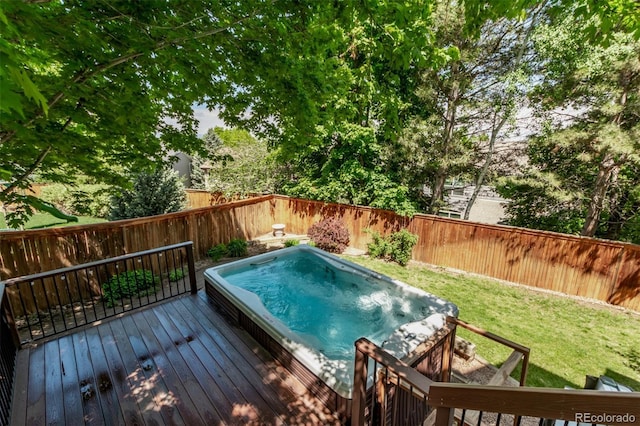 10345 Lions Heart, Lone Tree, CO 80124 - view of pool featuring a fenced backyard and a deck