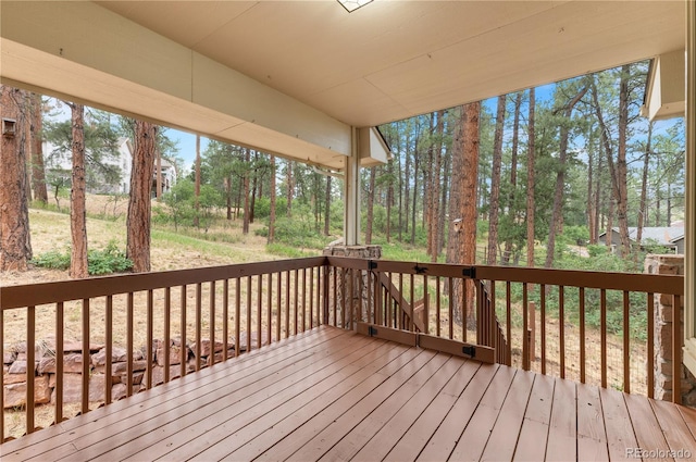 view of wooden deck