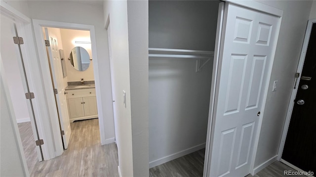 closet with a sink