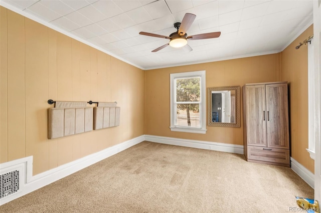 720 N Walnut St, Colorado Springs, CO 80905 - spare room featuring carpet flooring, crown molding, and ceiling fan