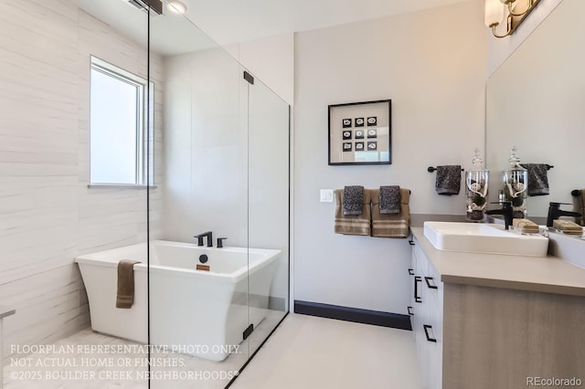 1768 Peak Loop, Broomfield, CO 80023 - bathroom with vanity and a freestanding bath