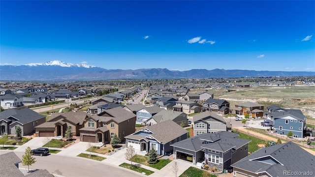8230 Misty Moon Dr, Colorado Springs, CO 80924 - aerial view of residential area with a mountain backdrop