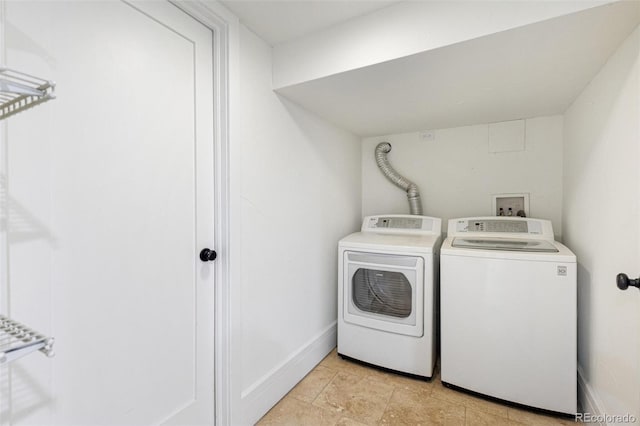 2738 W 38th Ave, Denver, CO 80211 - laundry room featuring washer and dryer and baseboards