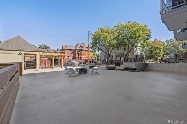 view of patio with fence