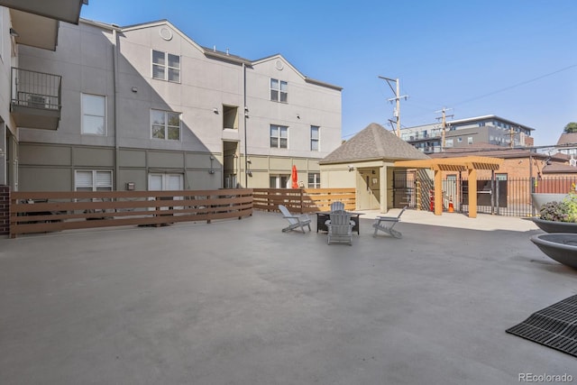 view of patio / terrace with fence