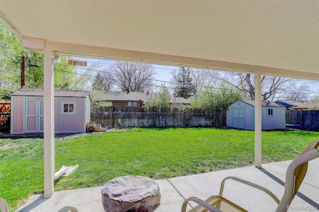 6280 Quay St, Arvada, CO 80003 - view of yard with a shed, a patio area, and an outdoor structure