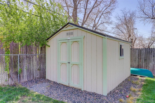6280 Quay St, Arvada, CO 80003 - view of shed with a fenced backyard