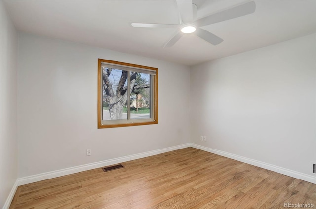 6280 Quay St, Arvada, CO 80003 - empty room with light wood-style flooring, baseboards, and a ceiling fan