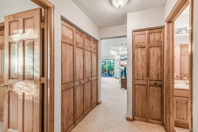 168 Mountain Vis, Como, CO 80432 - corridor featuring light colored carpet and baseboards