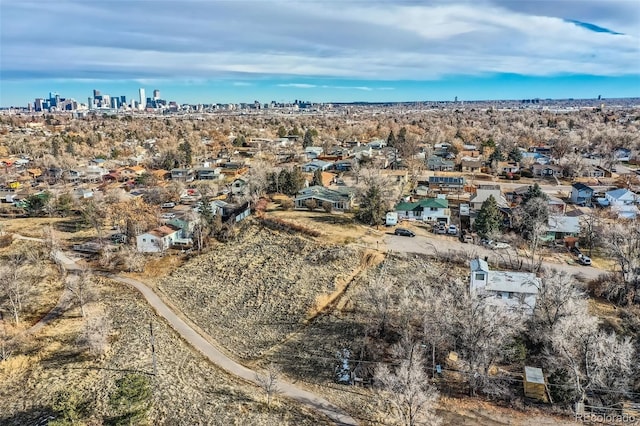 34 S Raleigh St, Denver, CO 80219 - aerial overview of property's location with nearby suburban area