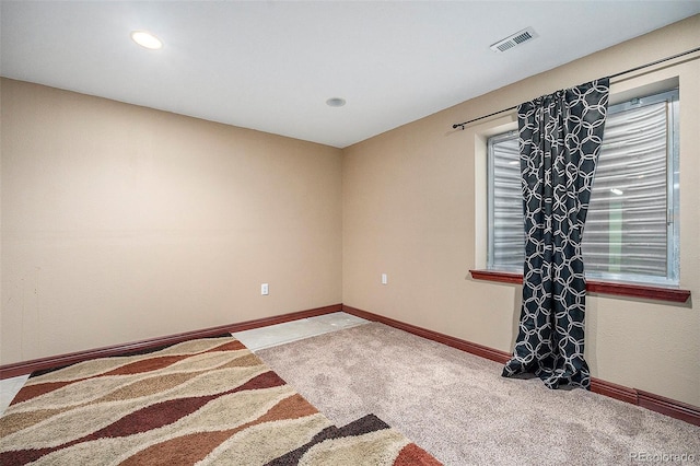 view of carpeted empty room