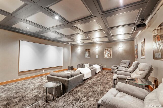 5188 Csh 125, Granby, CO 80446 - cinema room with baseboards, carpet flooring, and recessed lighting