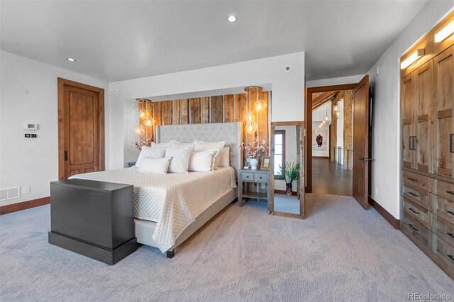 5188 Csh 125, Granby, CO 80446 - bedroom featuring light carpet, baseboards, and recessed lighting