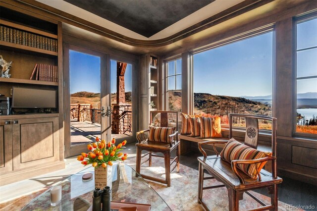 5188 Csh 125, Granby, CO 80446 - living area featuring a mountain view and wood finished floors