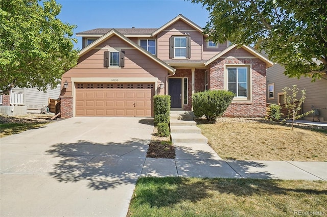 craftsman inspired home with a garage