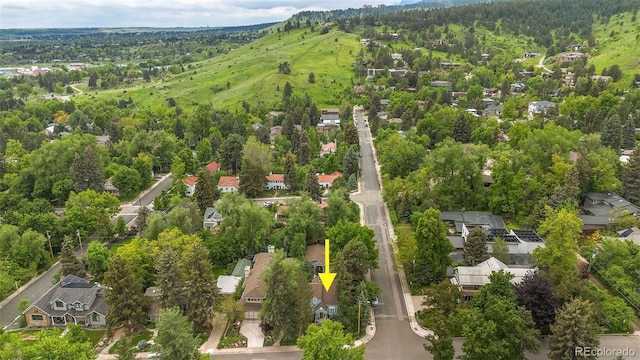1502 Columbine Ave, Boulder, CO 80302 - aerial perspective of suburban area featuring a forest