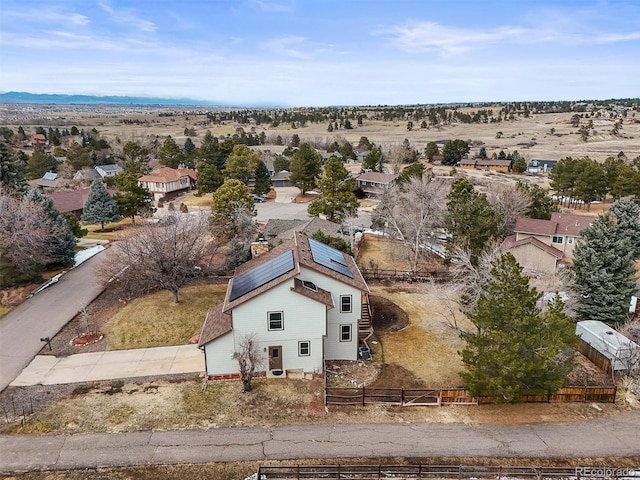 aerial view featuring a residential view