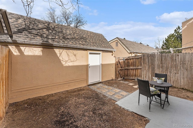 view of patio with fence