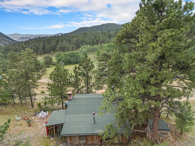 exterior space with a mountain view