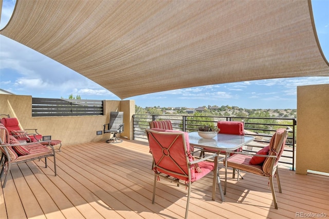 view of wooden terrace