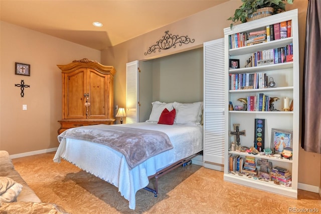 view of carpeted bedroom