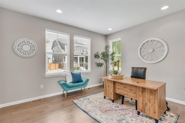 540 E Fremont Pl, Centennial, CO 80122 - office featuring wood finished floors, baseboards, and recessed lighting