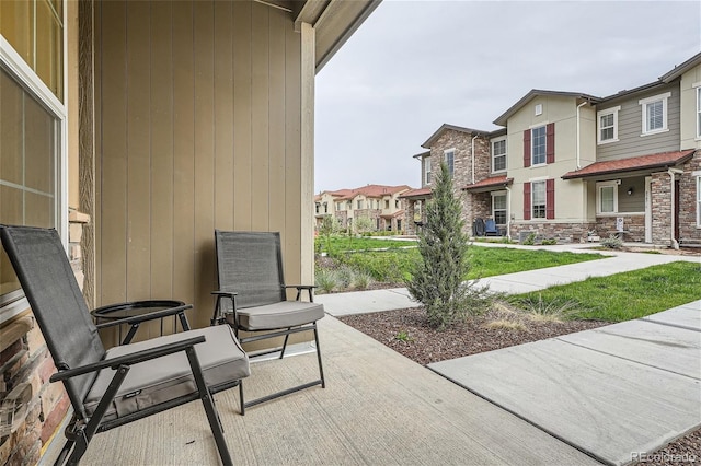 view of patio / terrace with a residential view