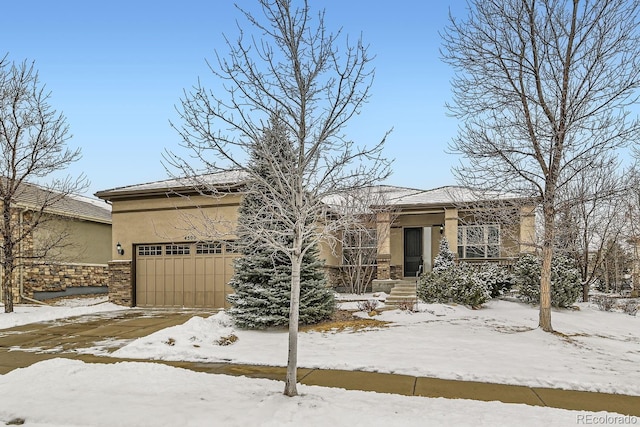 view of front of home featuring a garage