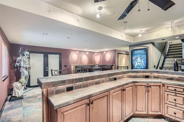 kitchen with tile counters