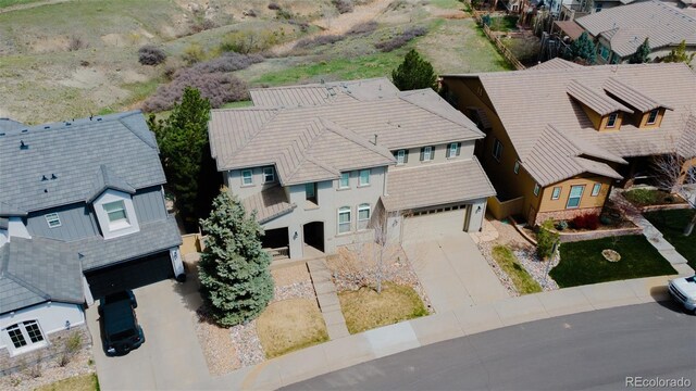 drone / aerial view featuring a residential view