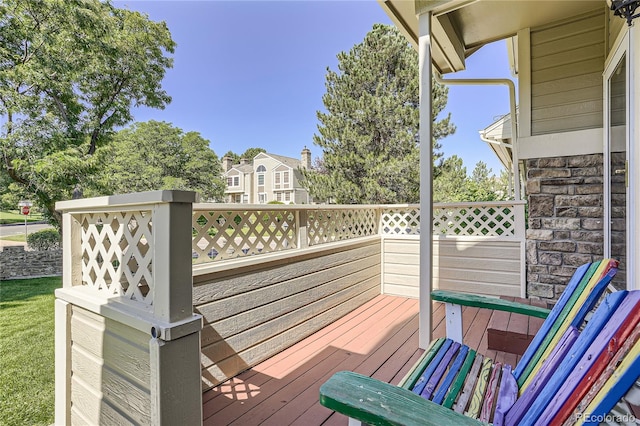 view of wooden terrace