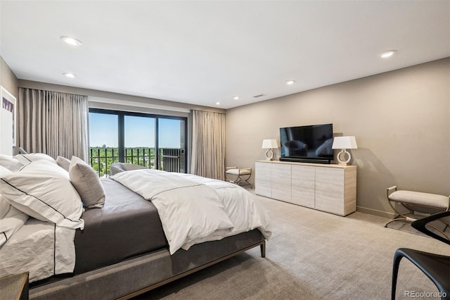 460 S Marion Pkwy Unit 1856, Denver, CO 80209 - carpeted bedroom with access to outside and recessed lighting