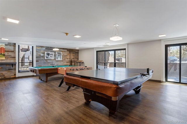 460 S Marion Pkwy Unit 1856, Denver, CO 80209 - rec room featuring billiards table and dark wood finished floors