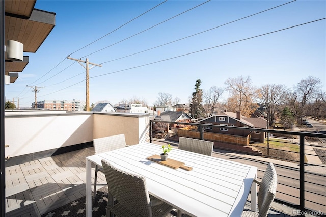 deck with outdoor dining space