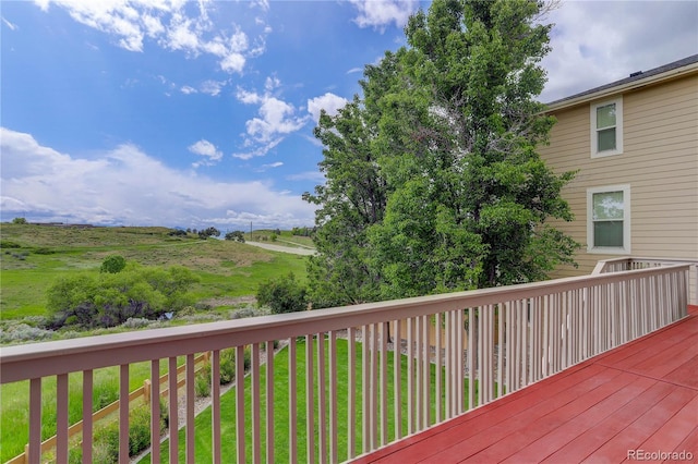 10609 Chadsworth Ln, Highlands Ranch, CO 80126 - wooden terrace with a lawn