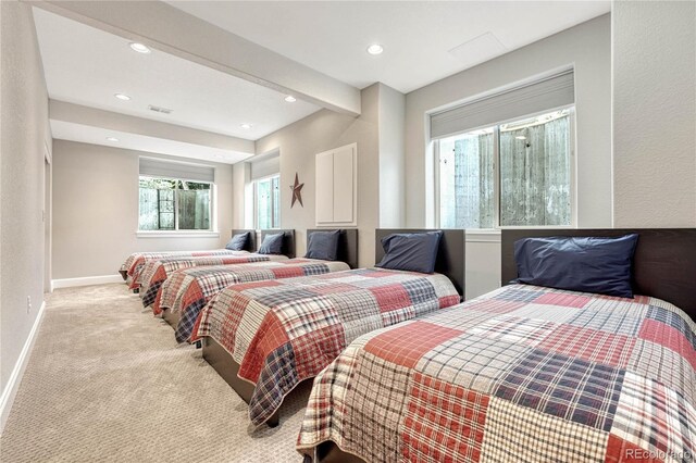 9121 Sunshine Meadow Pl, Parker, CO 80134 - bedroom with carpet flooring, baseboards, and recessed lighting