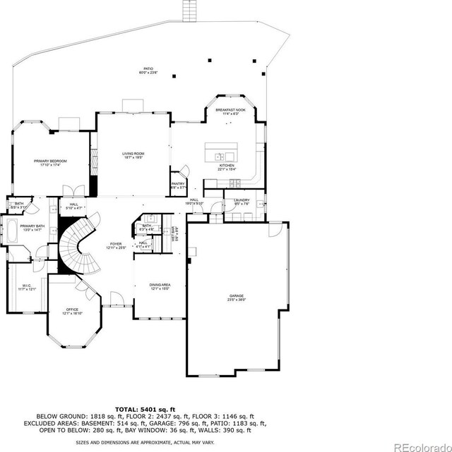 9121 Sunshine Meadow Pl, Parker, CO 80134 - floor plan / room layout