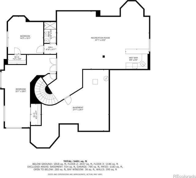 9121 Sunshine Meadow Pl, Parker, CO 80134 - property floor plan
