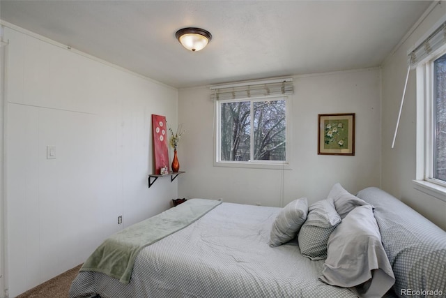 view of carpeted bedroom