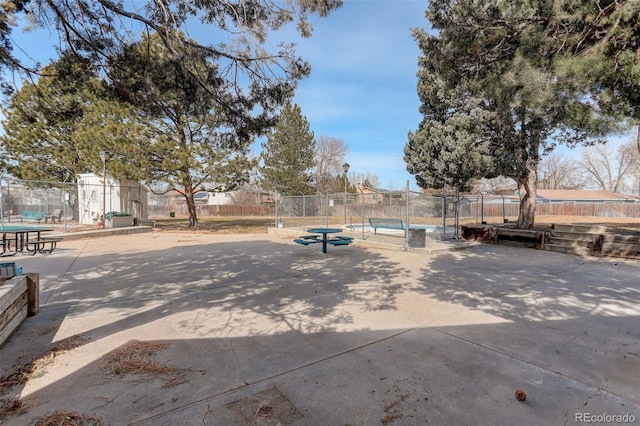 view of patio featuring a fenced backyard