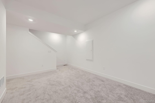 6926 Kendrick Ln, Arvada, CO 80007 - finished basement with carpet floors, recessed lighting, and electric panel
